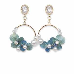 Blue Hydrangea Bloom Earrings