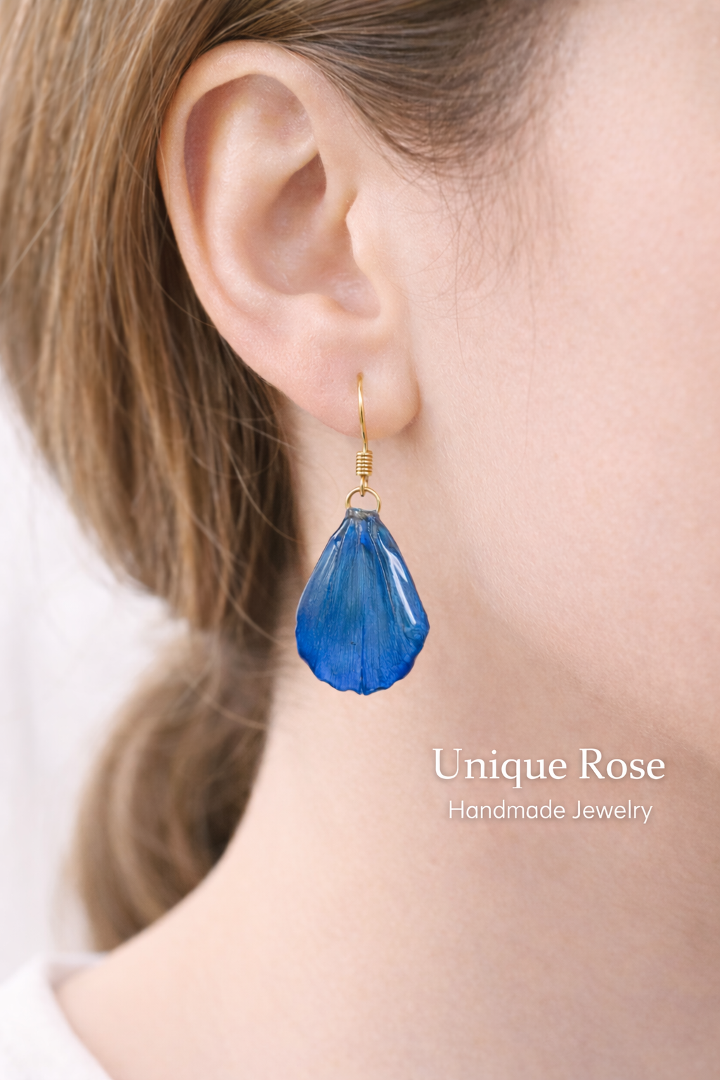 Blue Gesang Petal Drop Earrings - Image 2