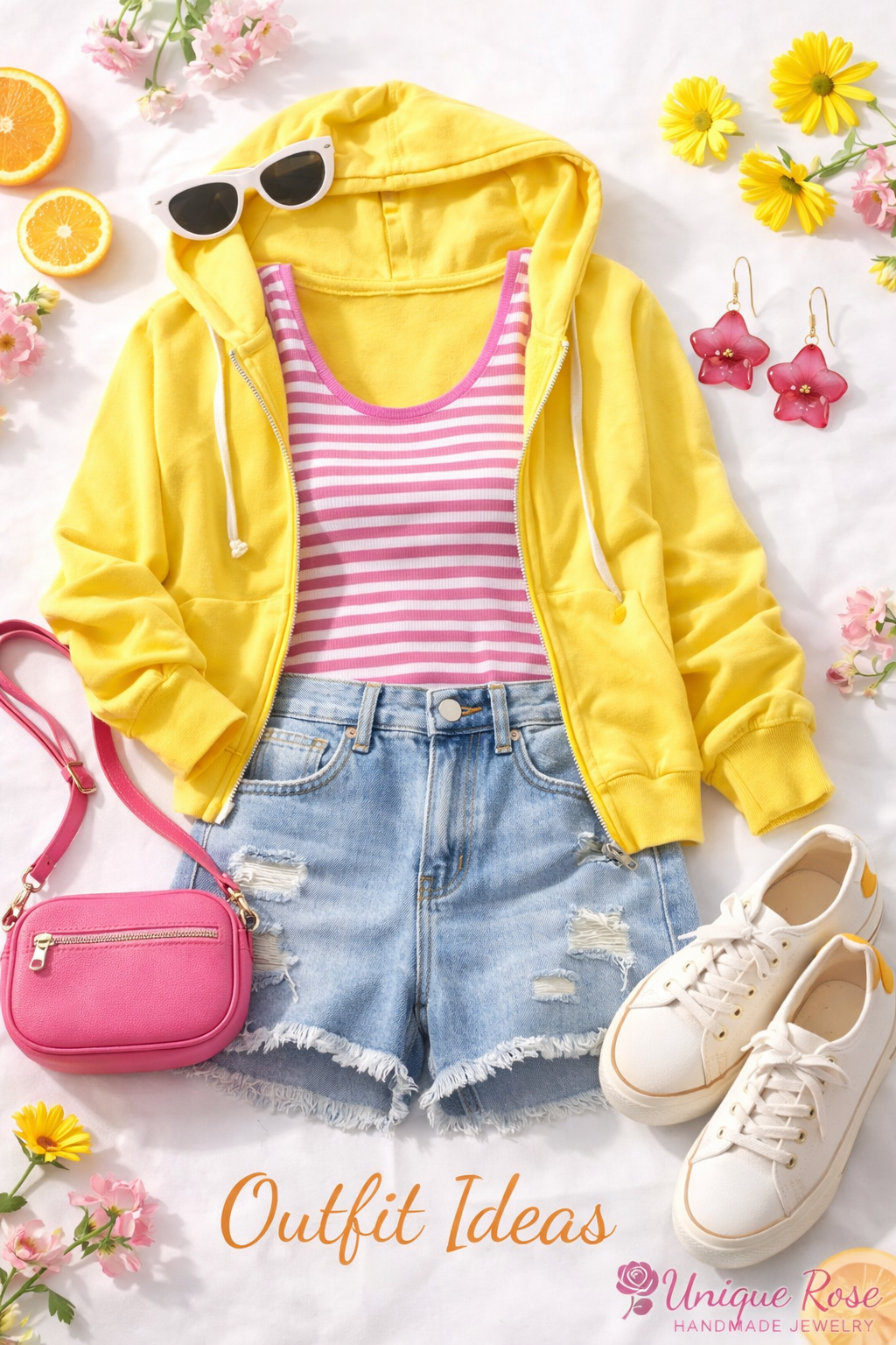 Pink Hydrangea Petal Drop Earrings - Image 7