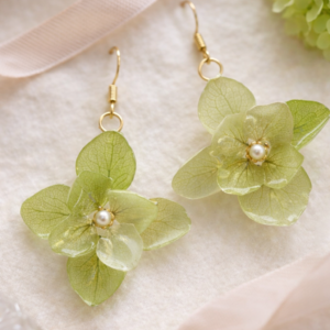 Verdant Hydrangea Bloom Earrings